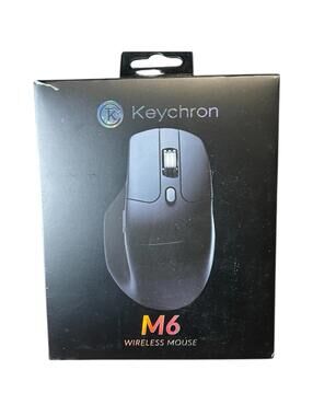 Keychron M6 Wireless Computer Mouse 26K DPI Optical Computer Mouse Black- NEW